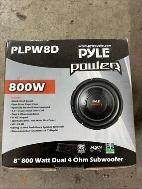 PYLE PLPW8D 8" 1600W Car Audio Subwoofers Subs Woofers Stereo DVC 4-Ohm